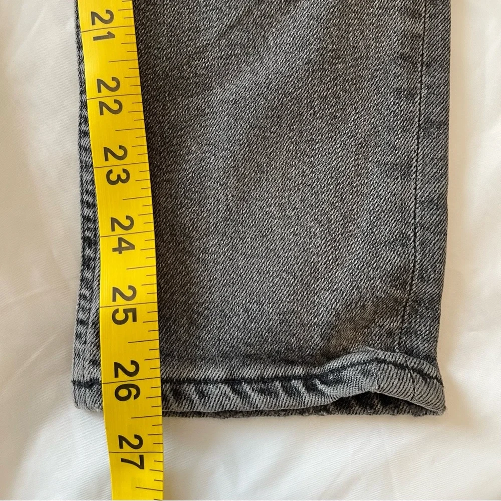 AGOLDE Nico High Rise Jeans Waist 25 Button‎ Fly  Grey Black Denim Minimalist
